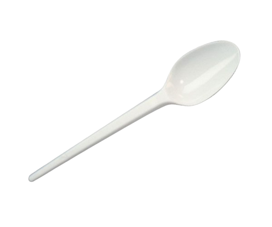 White plastic spoon, light weight	